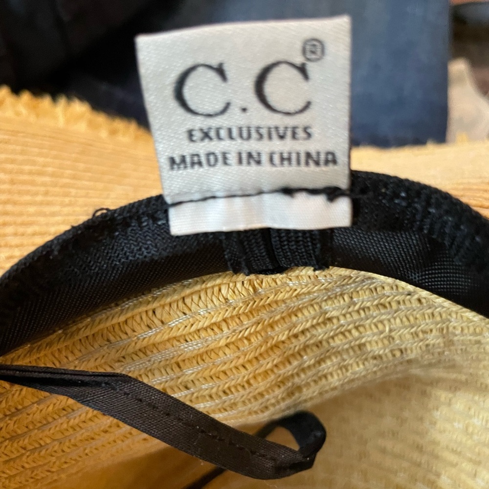 C.C adjustable string straw hat - Picture 6 of 8